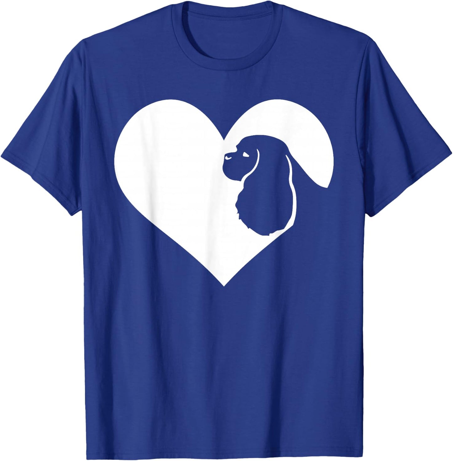 CKC Heart Silhouette Cavalier King Charles Spaniel T-Shirt - T-Shirt | Royal