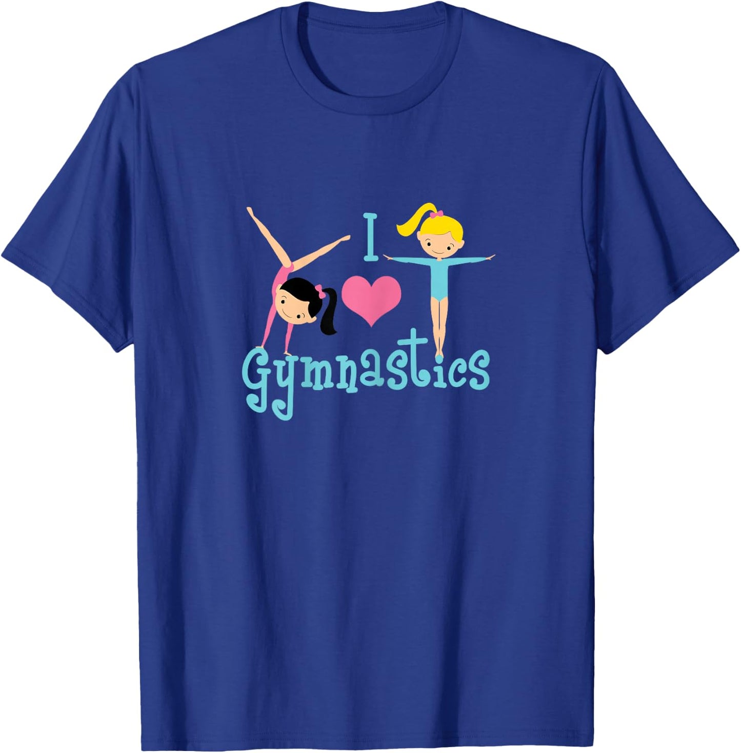 I Love Gymnastics T-Shirt - T-Shirt | Royal