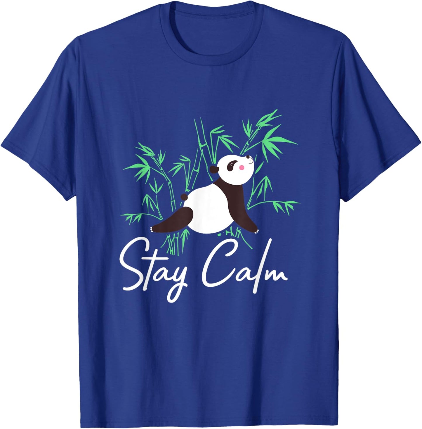 Stay Calm Panda Yoga - Panda Bear Outfit Panda Lover Gift T-Shirt - T-Shirt | Royal