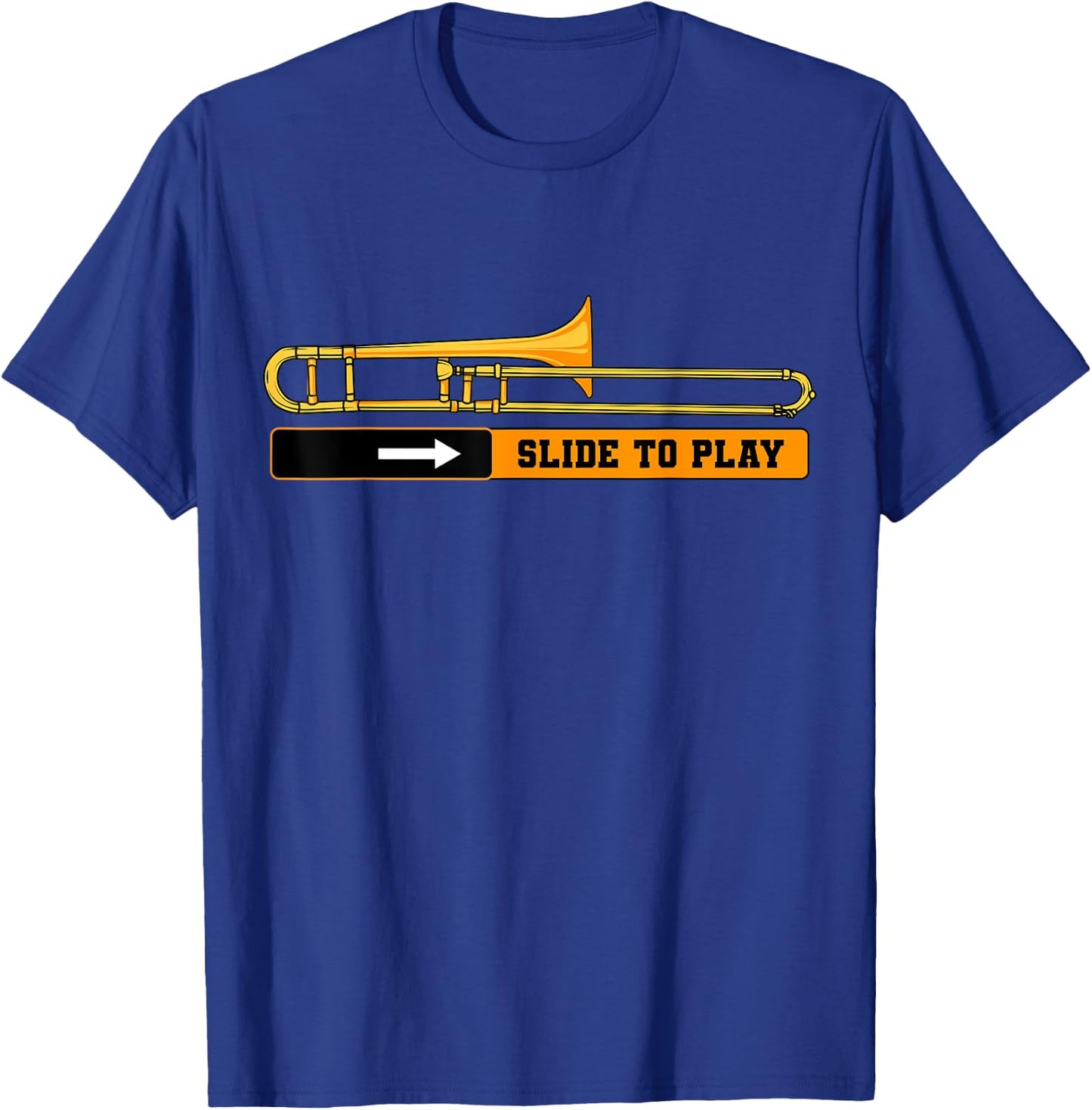 Trombone Mucisian Trombonist Jazz Music Brass Instrument T-Shirt - T-Shirt | Royal