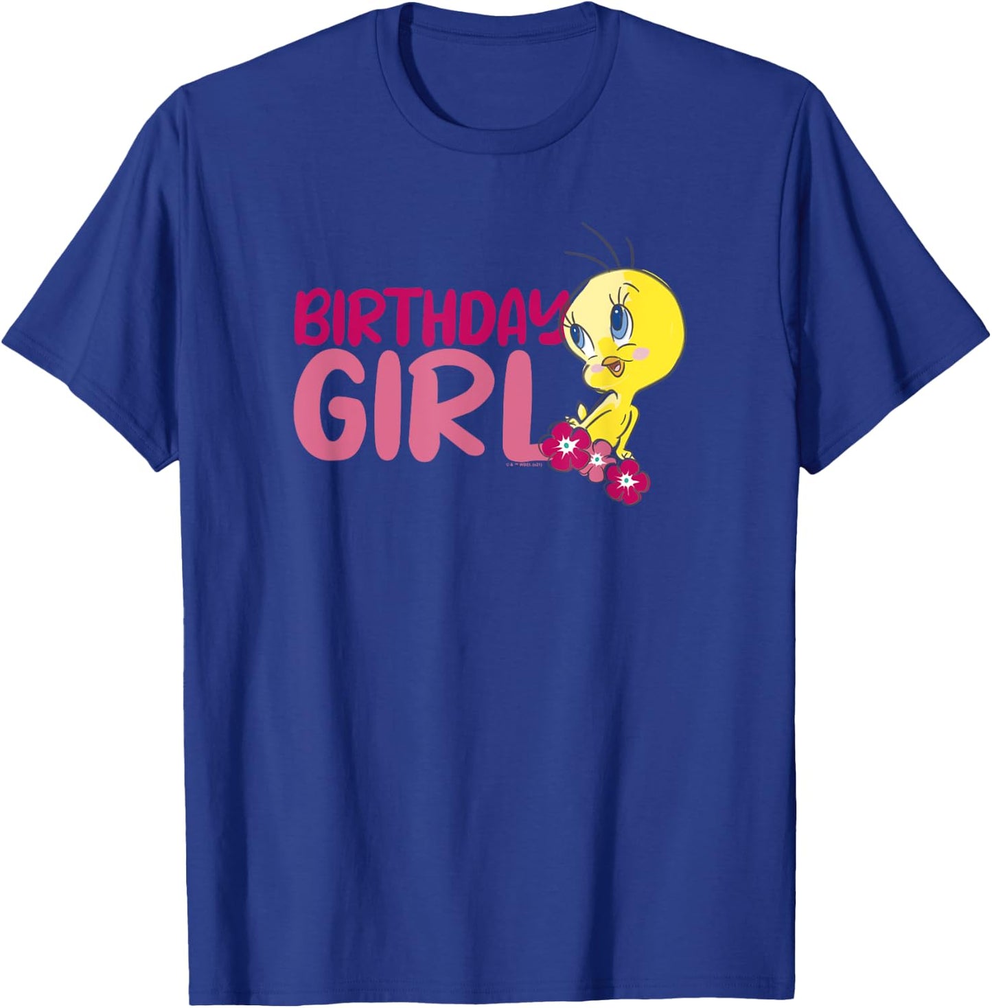 Looney Tunes Tweety Floral Birthday Girl T-Shirt - T-Shirt | Royal