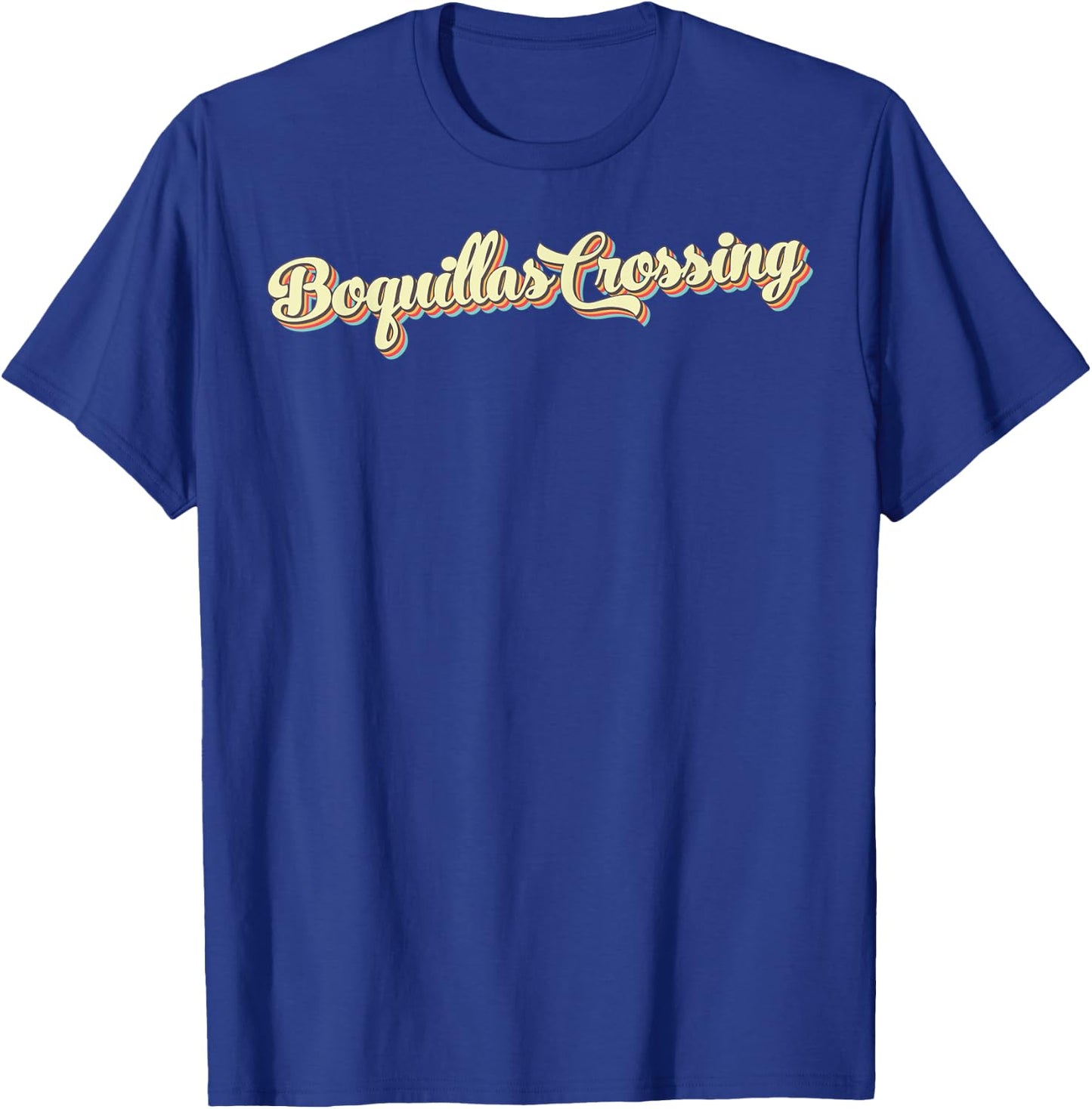 Boquillas Crossing Retro Art Baseball Font Vintage T-Shirt - T-Shirt | Royal
