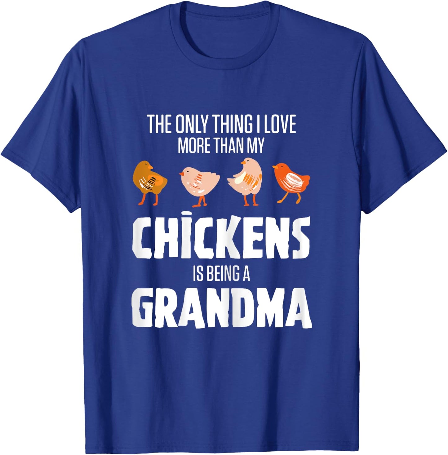 Chicken Breeder Outfits Black Chicken Grandma Modern Letter Print X-Small Female T-Shirt - T-Shirt | Royal