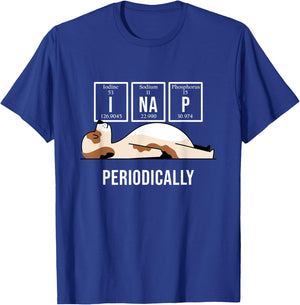I Nap Periodically Sleepy Animal Lazy Dog Funny Chemistry Men Women T-Shirt - T-Shirt | Royal