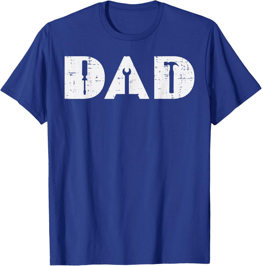 Dad Handy Tools Funny Fathers Day Mechanic Daddy Papa Men T-Shirt - T-Shirt | Royal