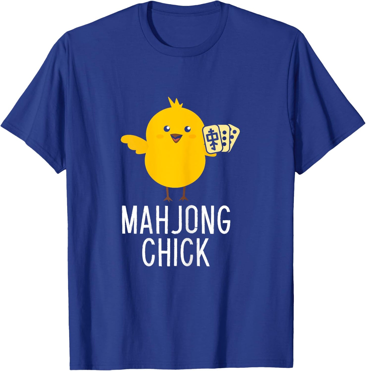 Mahjong Chick Player Board Game Mah-Jongg China Solitaire T-Shirt - T-Shirt | Royal