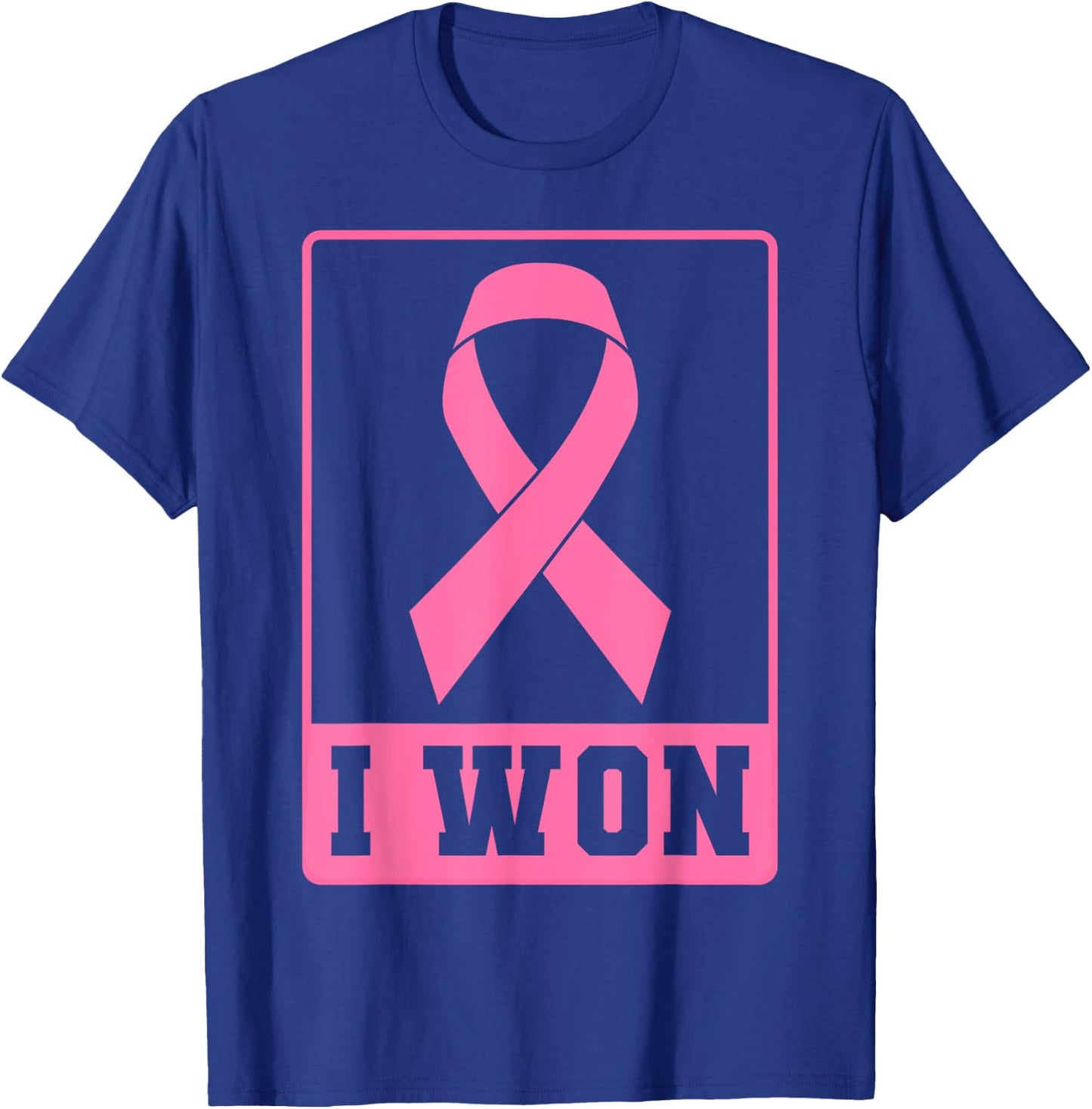 I Won Breast Cancer Awareness Pink Ribbon T-Shirt - T-Shirt | Royal