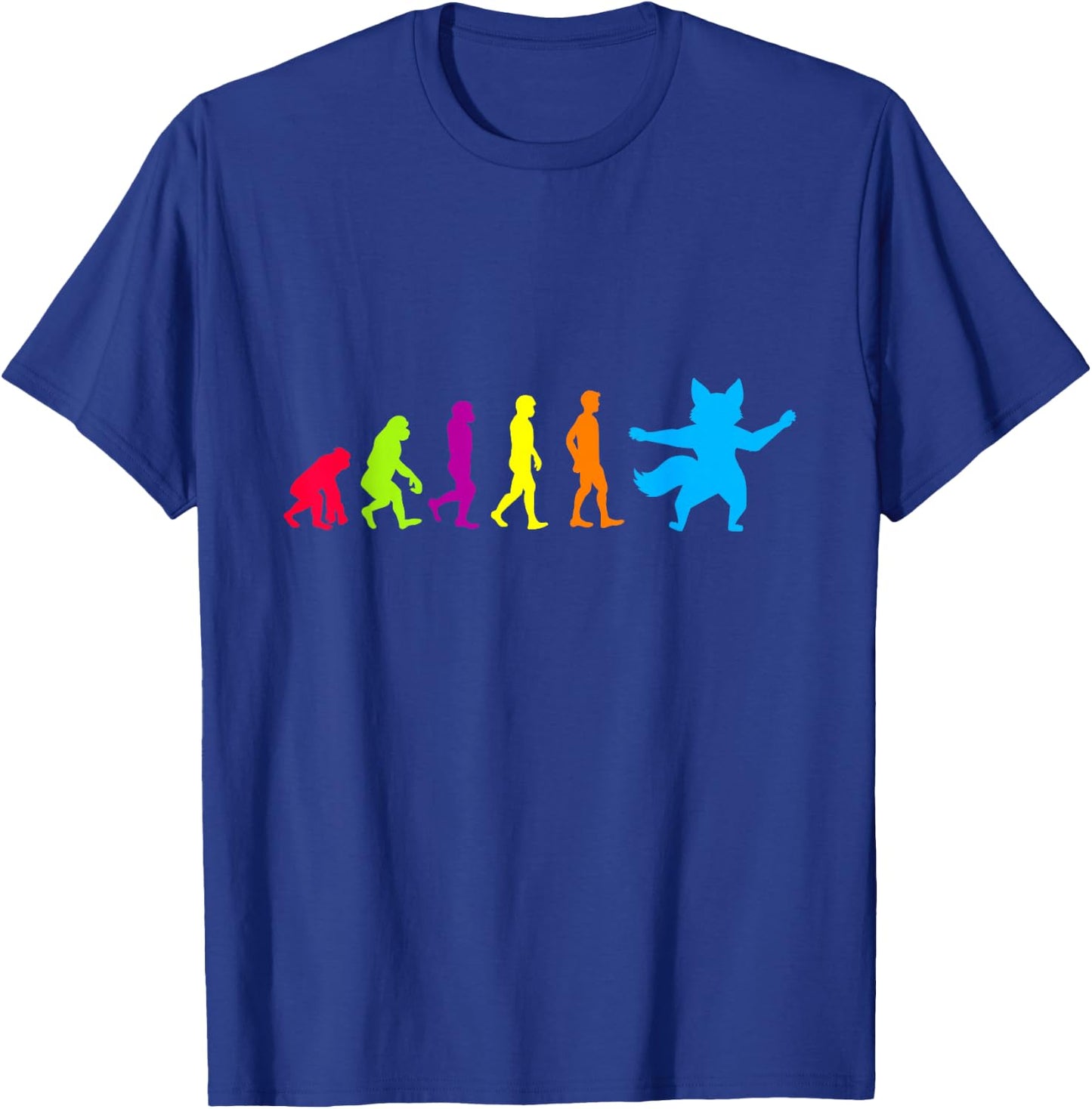 Furry Human Evolution Shirt Furry Shirt Outfit Furries T-Shirt - T-Shirt | Royal