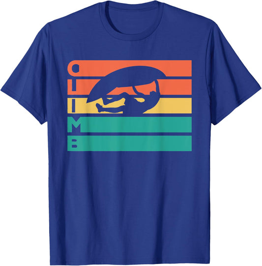 Retro Vintage Climbing Gift Climbers T-Shirt - T-Shirt | Royal