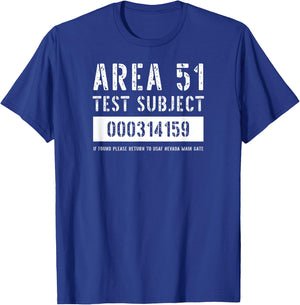 Area 51 Test Subject Alien Abduction Halloween Costume T-Shirt - T-Shirt | Royal