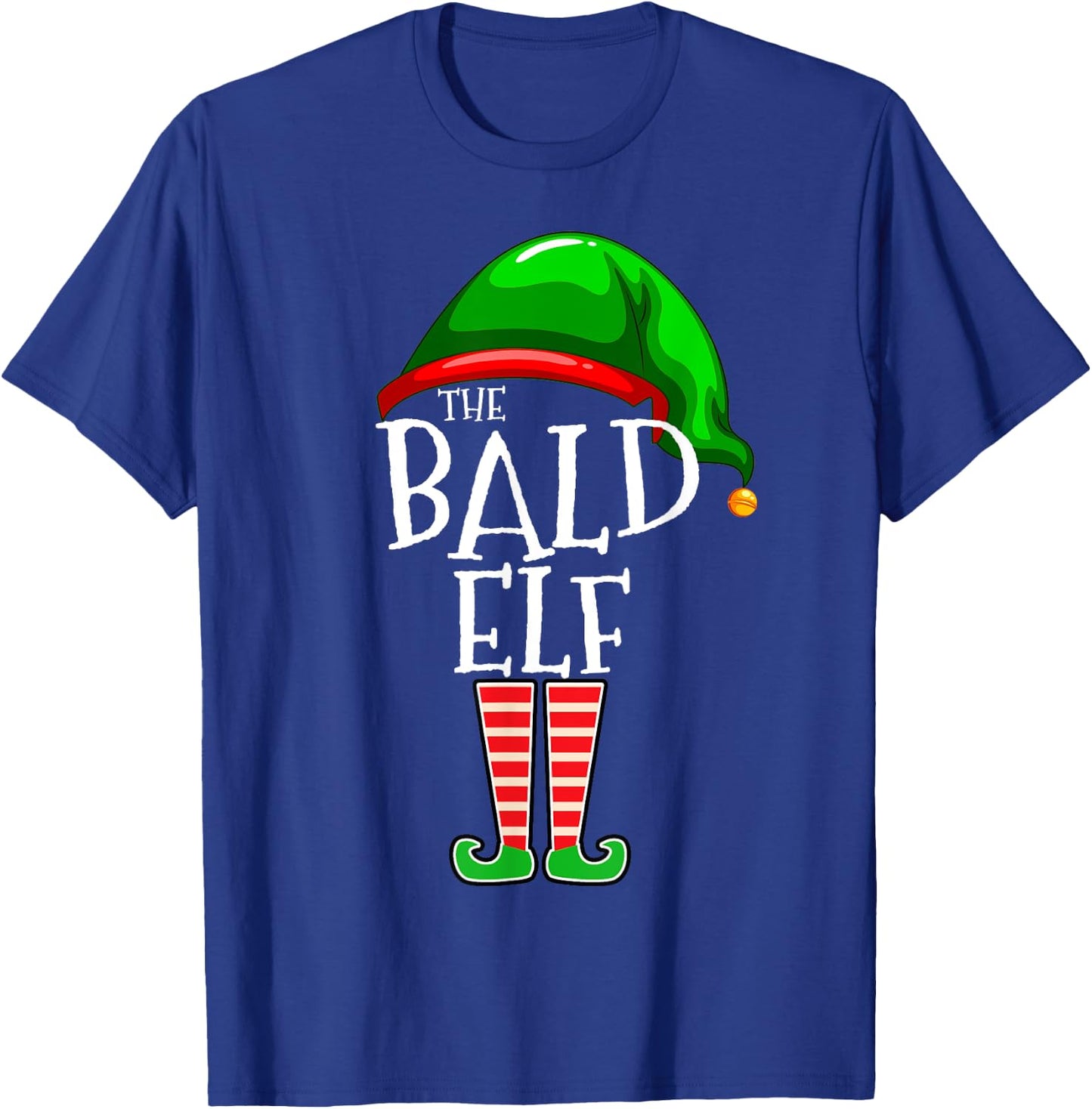 The Bald Elf Family Matching Group Christmas Gift Men Funny T-Shirt - T-Shirt | Royal