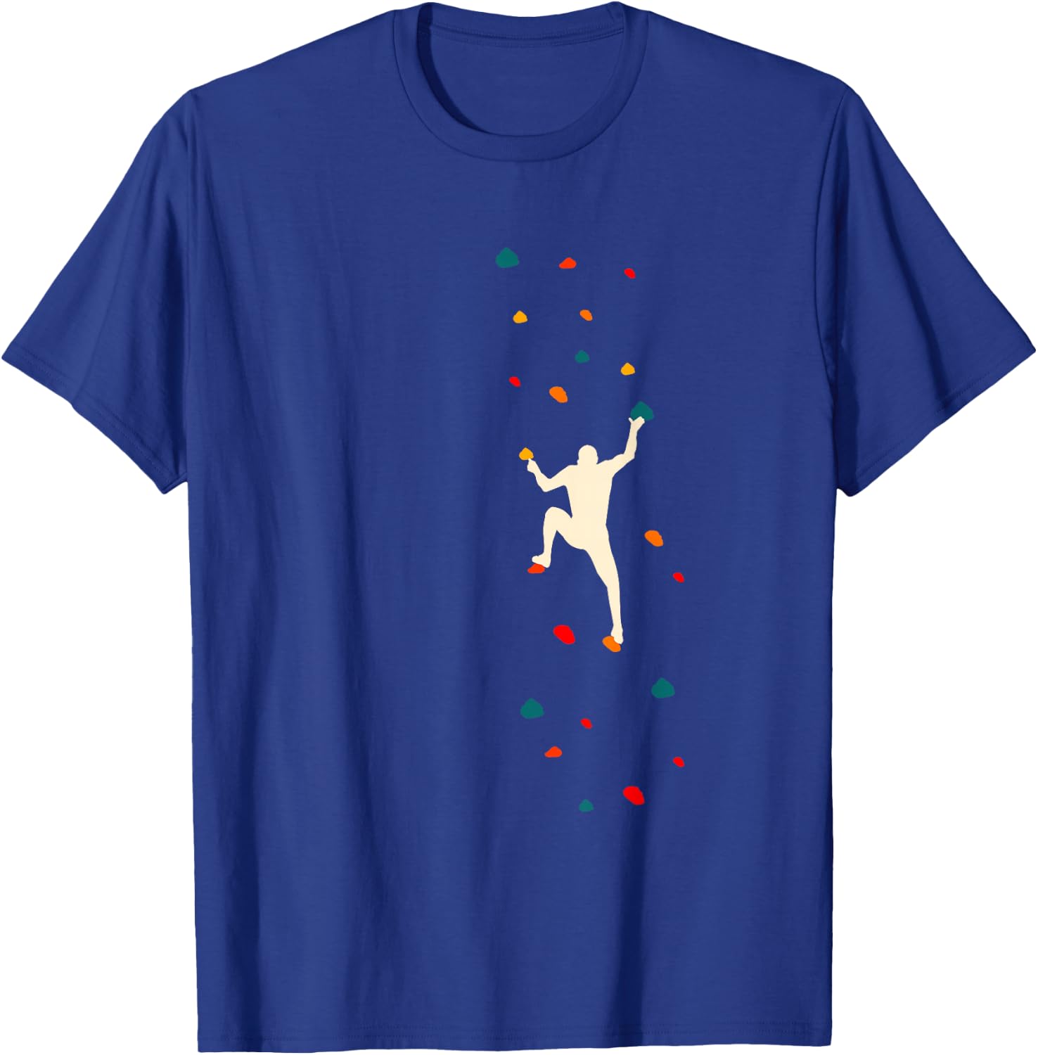 Bouldering Climber Free Climbing Small Rock Formation T-Shirt - T-Shirt | Royal