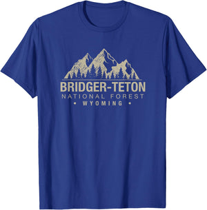Bridger Teton National Forest Wyoming T-Shirt - T-Shirt | Royal