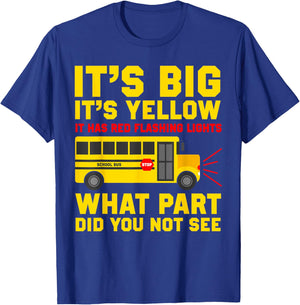 Funny School Bus Driver T-Shirt - T-Shirt | Royal