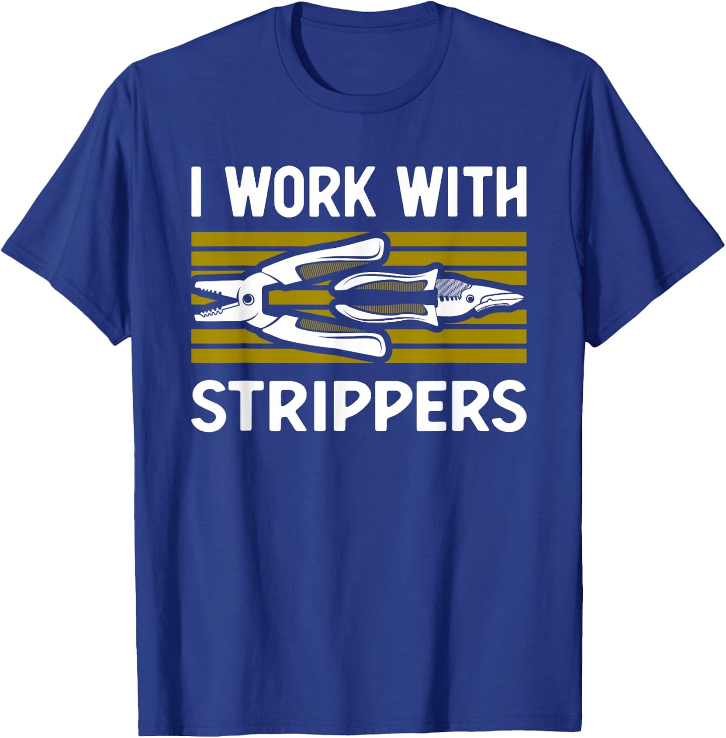 Cool Electrician Art Men Women Lineman Electrical Work Tools T-Shirt - T-Shirt | Royal