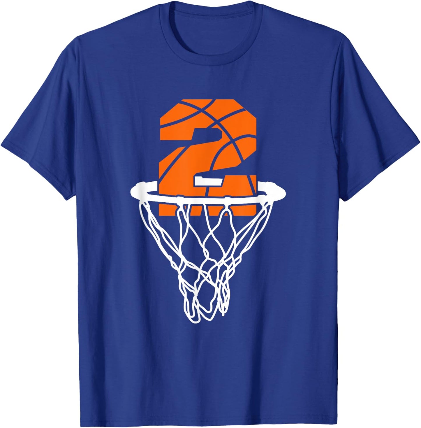 Cool Number Two Birthday Basketball Gift Shirt, Basketball T-Shirt - T-Shirt | Royal