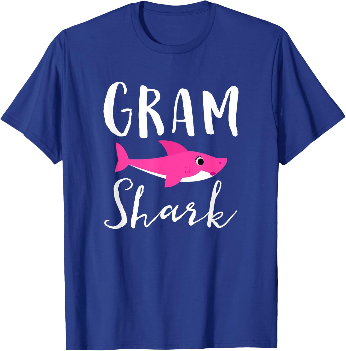 Gram Shark Grandma Grandmother Pink Shark Graphic T-Shirt - T-Shirt | Royal