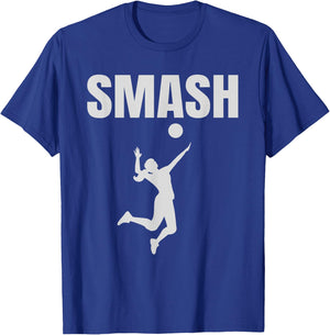 Smash Volleyball Player Spiker Net School Life T-Shirt - T-Shirt | Royal