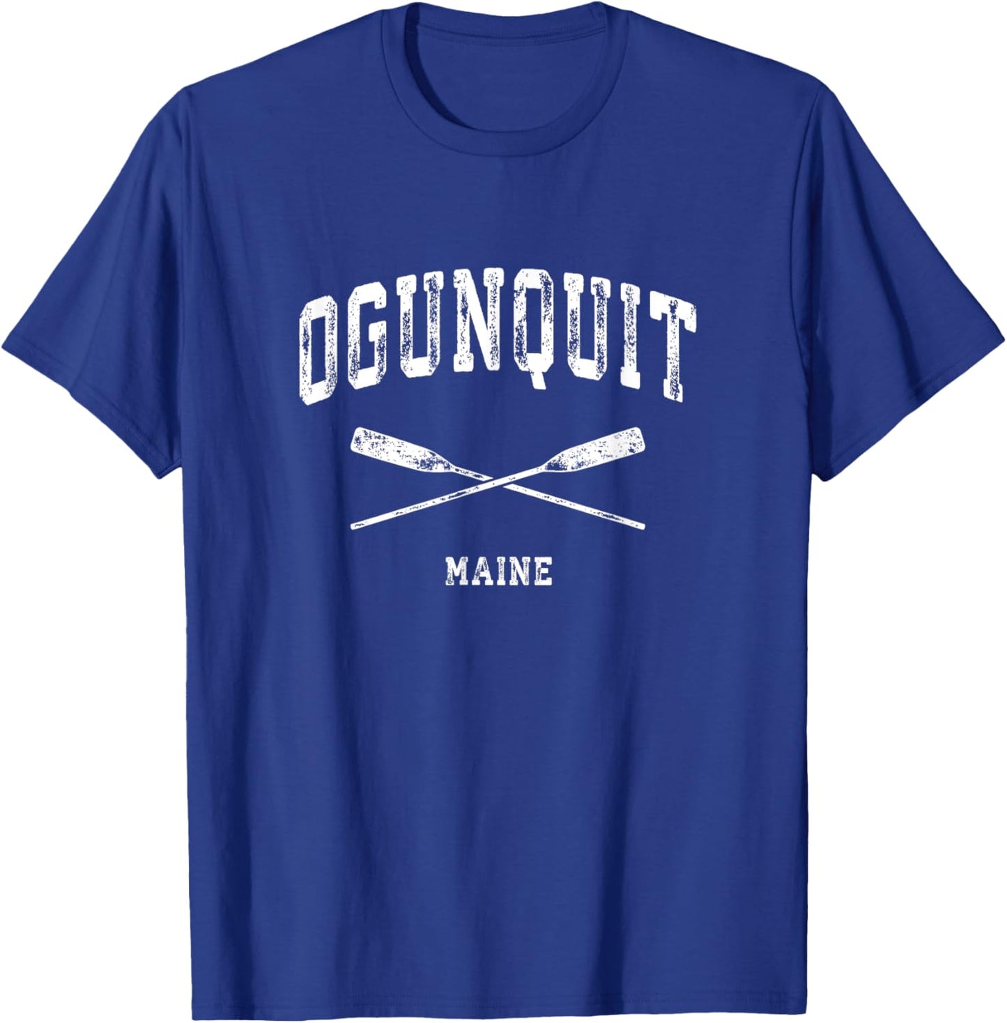 Ogunquit Maine Vintage Nautical Crossed Oars T-Shirt - T-Shirt | Royal