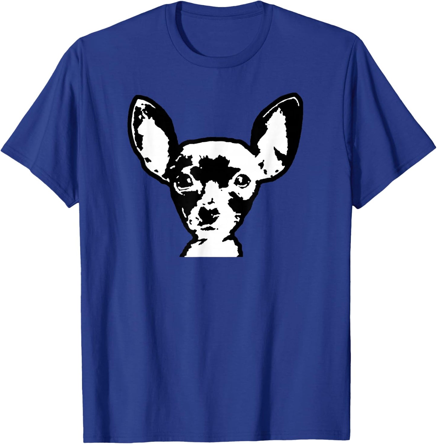 Chihuahua Shirt Black & White Dog Art Face Women Girls Kids T-Shirt - T-Shirt | Royal