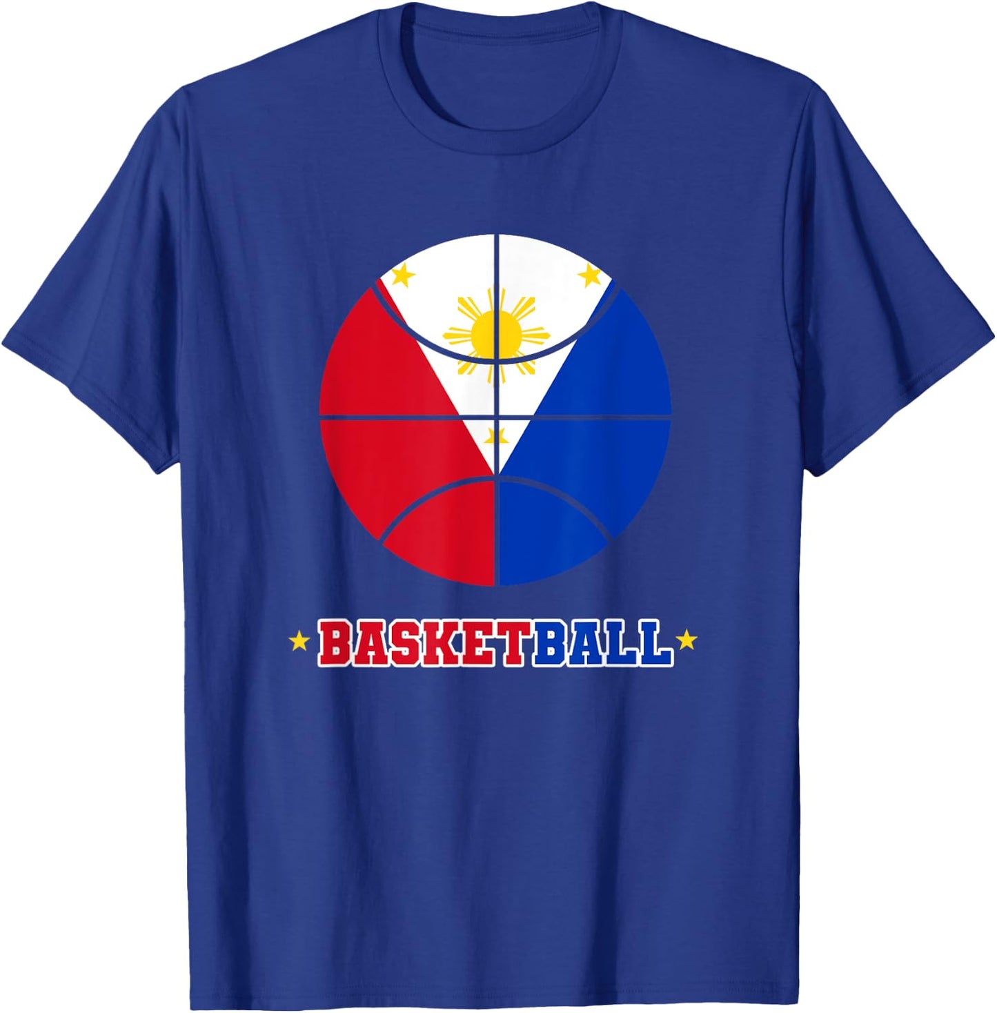Philippines Filipino Sport Basketball Basket Ball Proud Flag T-Shirt - T-Shirt | Royal