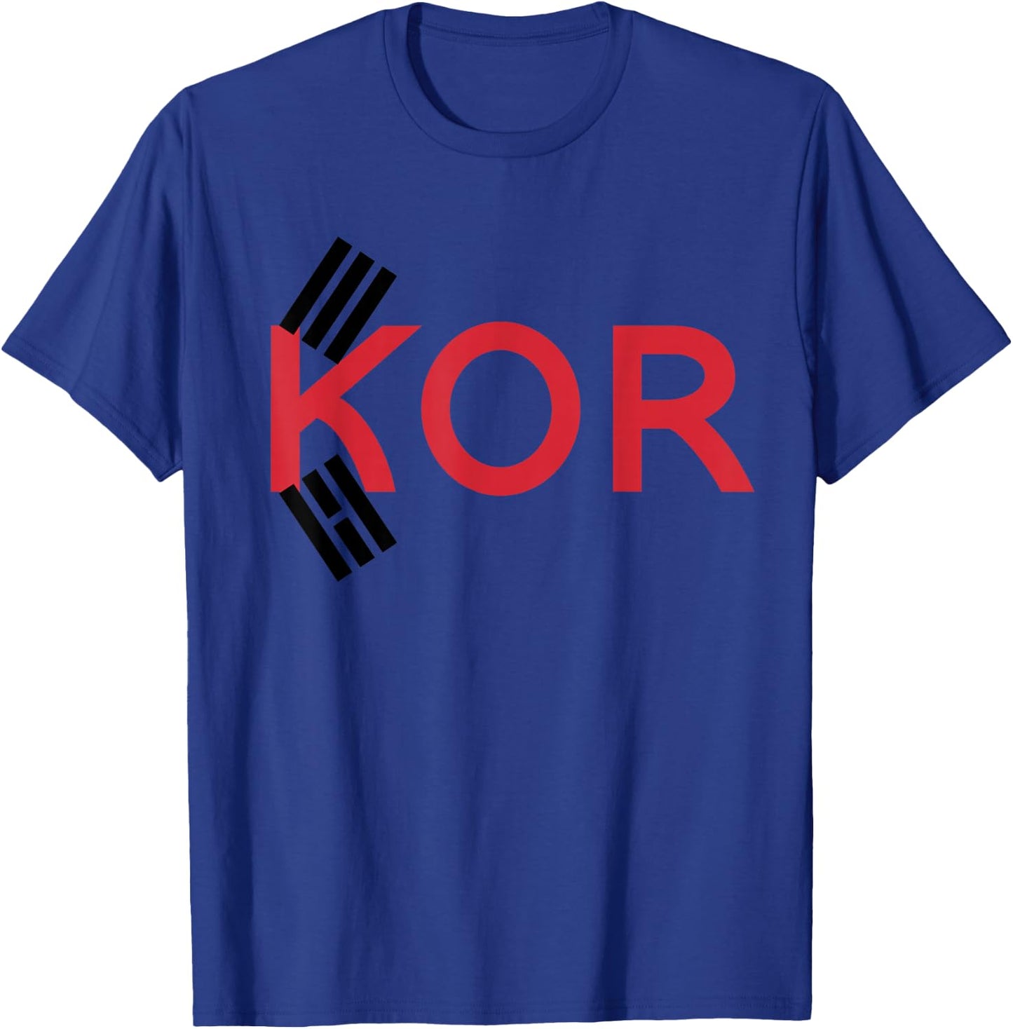 KOR - Korea Two Part Combo Design - Korean Flag Part 1 T-Shirt - T-Shirt | Royal