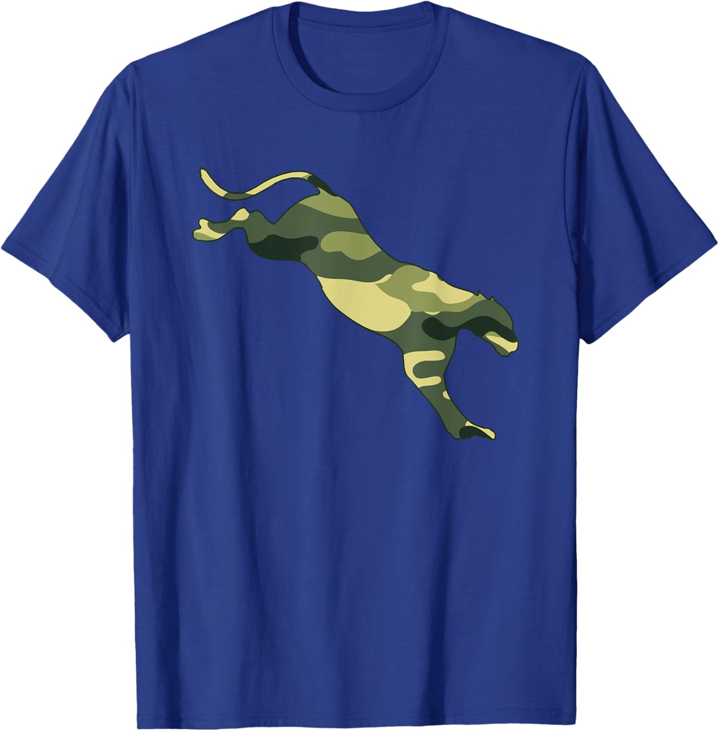 Military Cougar Camo Men Print US Puma Animal Veteran Gift T-Shirt - T-Shirt | Royal