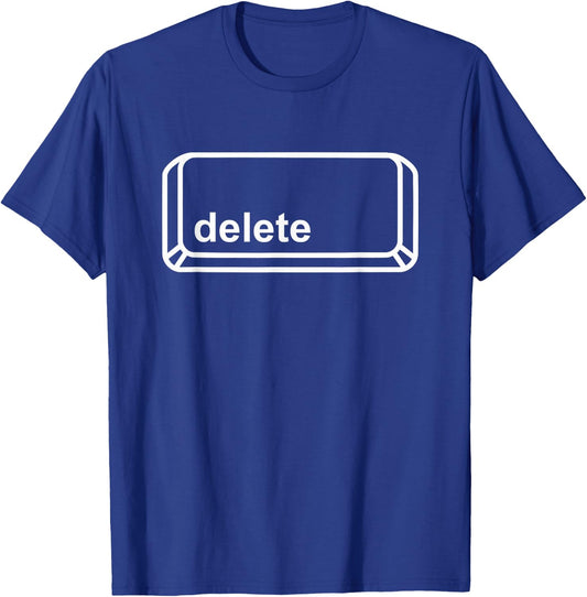 Delete Button Computer Key Halloween Group Costume Dark T-Shirt - T-Shirt | Royal