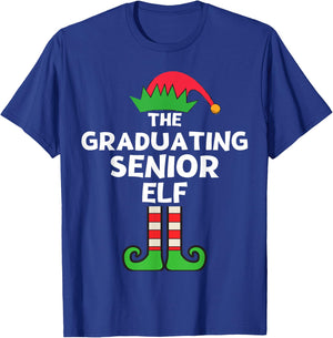 Graduating Senior Elf Matching Family Christmas Party Pajama T-Shirt - T-Shirt | Royal