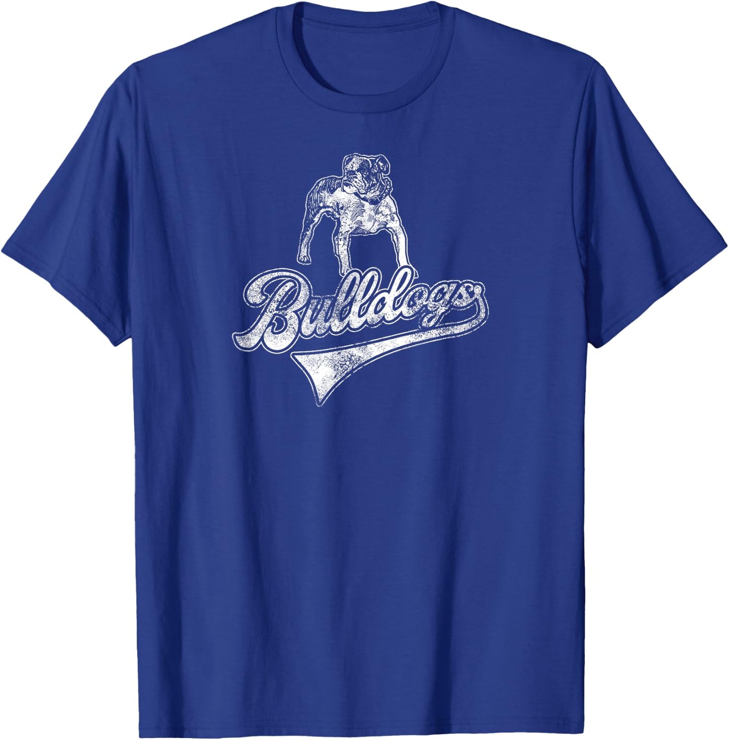 Bulldogs School Sports Fan Team Spirit Mascot Vintage T-Shirt - T-Shirt | Royal