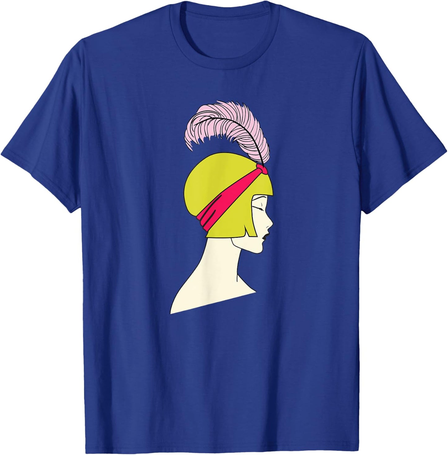 Flapper - Art Deco Girl Artsy Roaring Twenties T-Shirt - T-Shirt | Royal