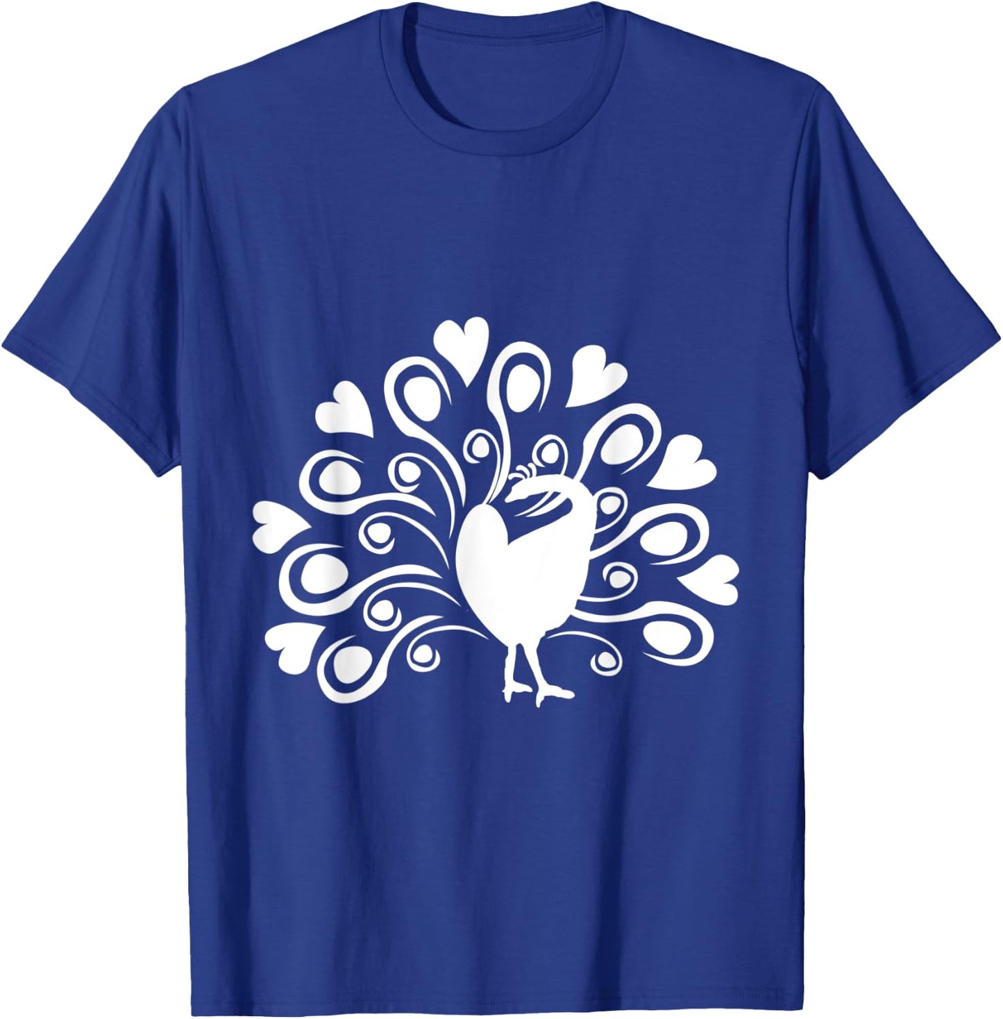 Peacock Butterfly With Heart Plumage Bird Lover Bird T-Shirt - T-Shirt | Royal