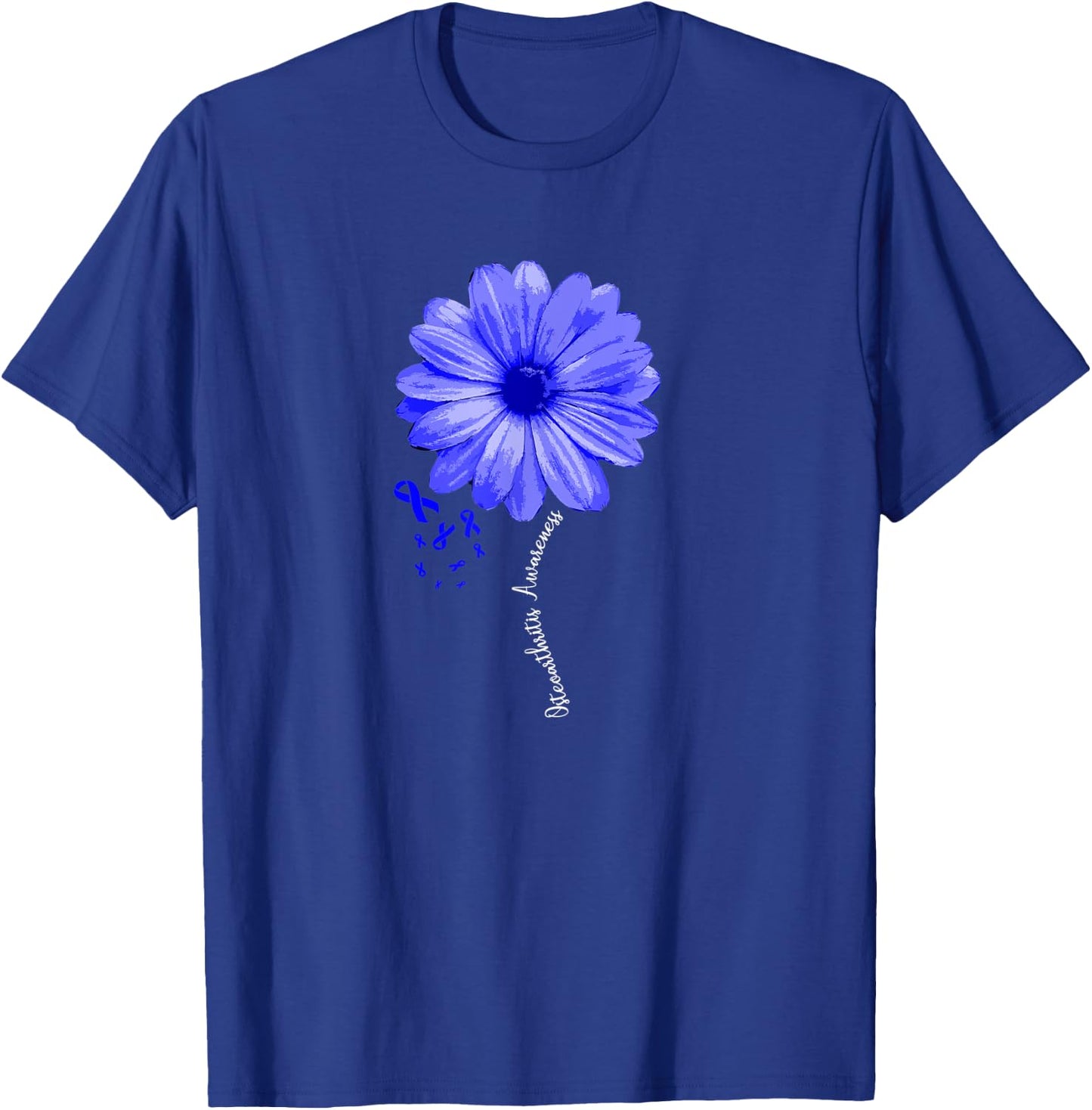Osteoarthritis Awareness Warrior Pretty Ribbon T-Shirt - T-Shirt | Royal