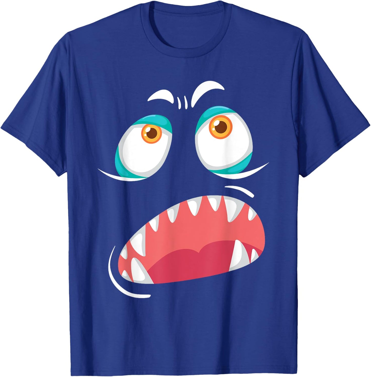 Monster Face Lazy DIY Halloween Costume Cute Creeps T-Shirt - T-Shirt | Royal