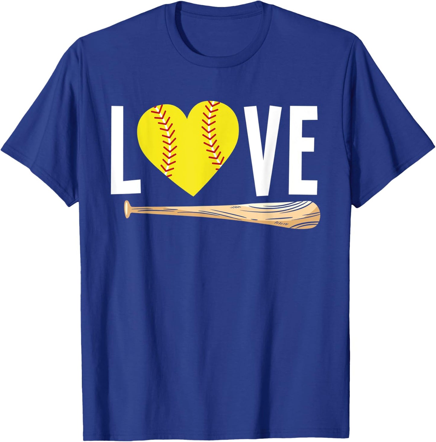 Love Softball Player Girls Teens Funny Softball T-Shirt - T-Shirt | Royal