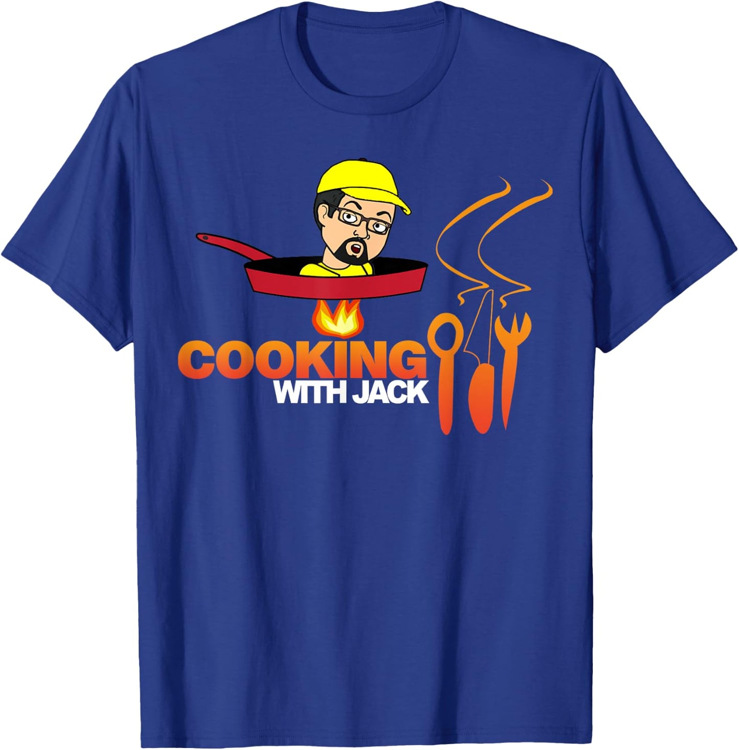 Official Cooking With Jack Shirt (white letters) T-Shirt - T-Shirt | Royal