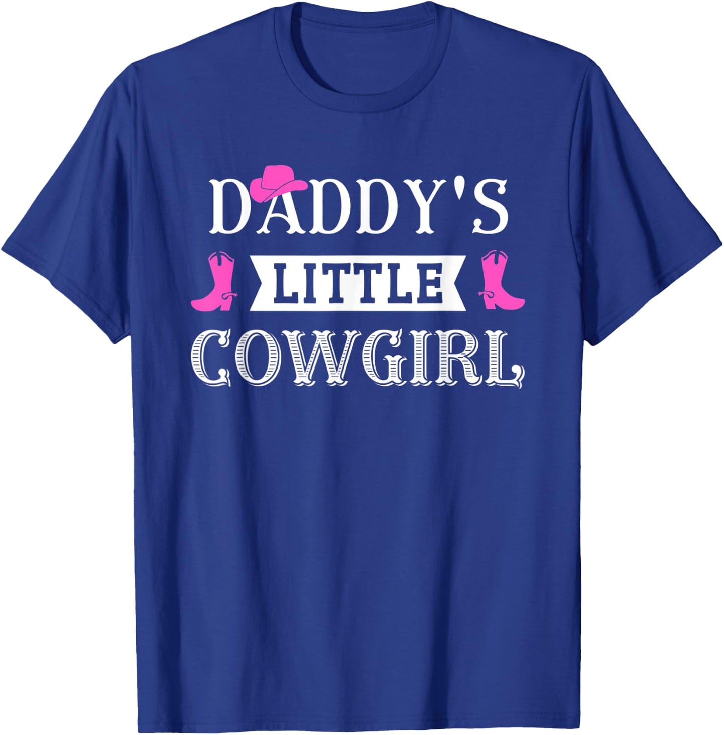 Girls Cow Girl Horse Riding Western Howdy Daddy's Cowgirl T-Shirt - T-Shirt | Royal