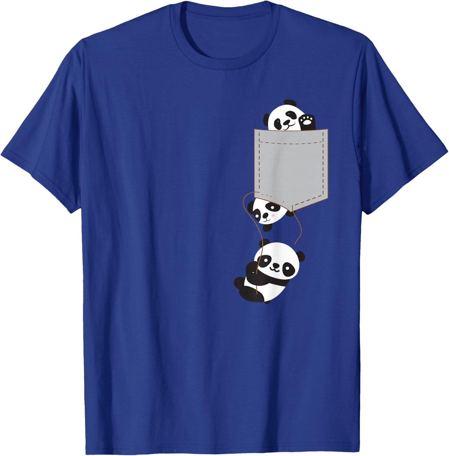 Cute Kawaii Baby Pandas In Pocket T-Shirt - T-Shirt | Royal