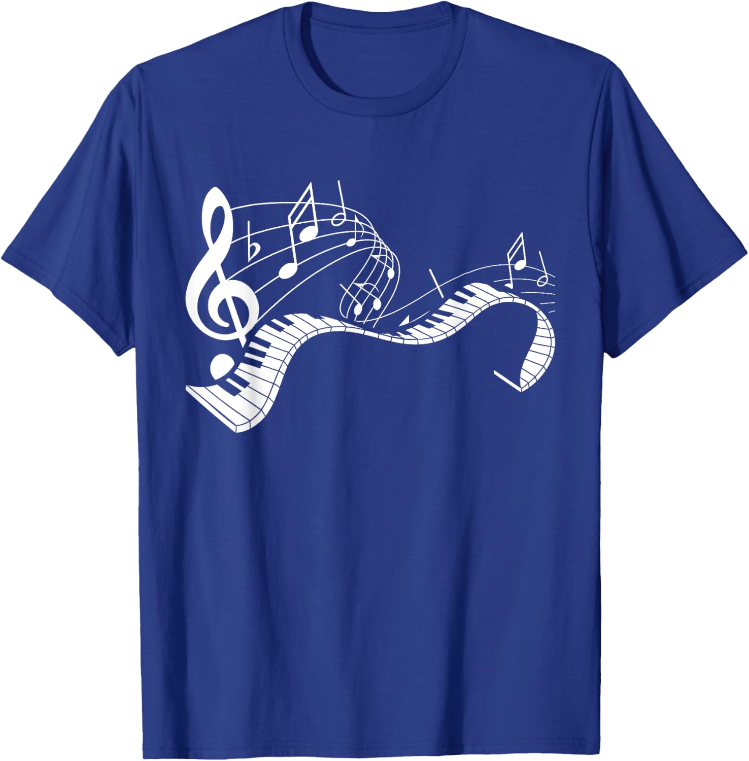 Music Notes Keyboard Pianist Classical Musician Piano T-Shirt - T-Shirt | Royal