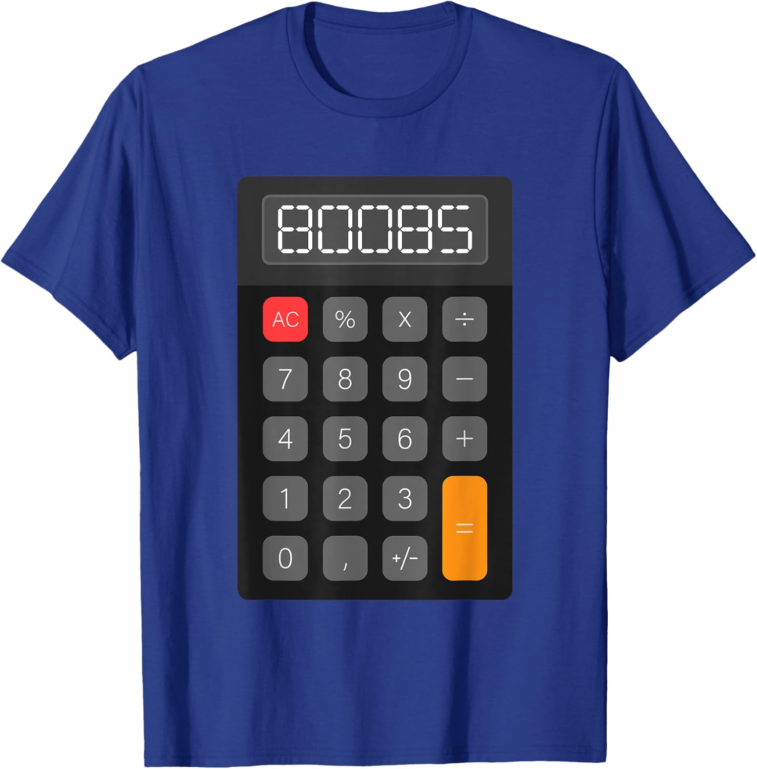 Boobs Calculator Funny Accountant Halloween Costume Math T-Shirt - T-Shirt | Royal