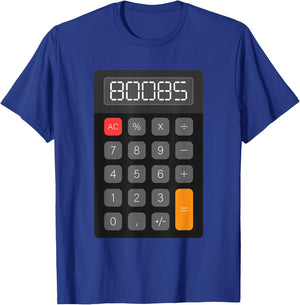 Boobs Calculator Funny Accountant Halloween Costume Math T-Shirt - T-Shirt | Royal