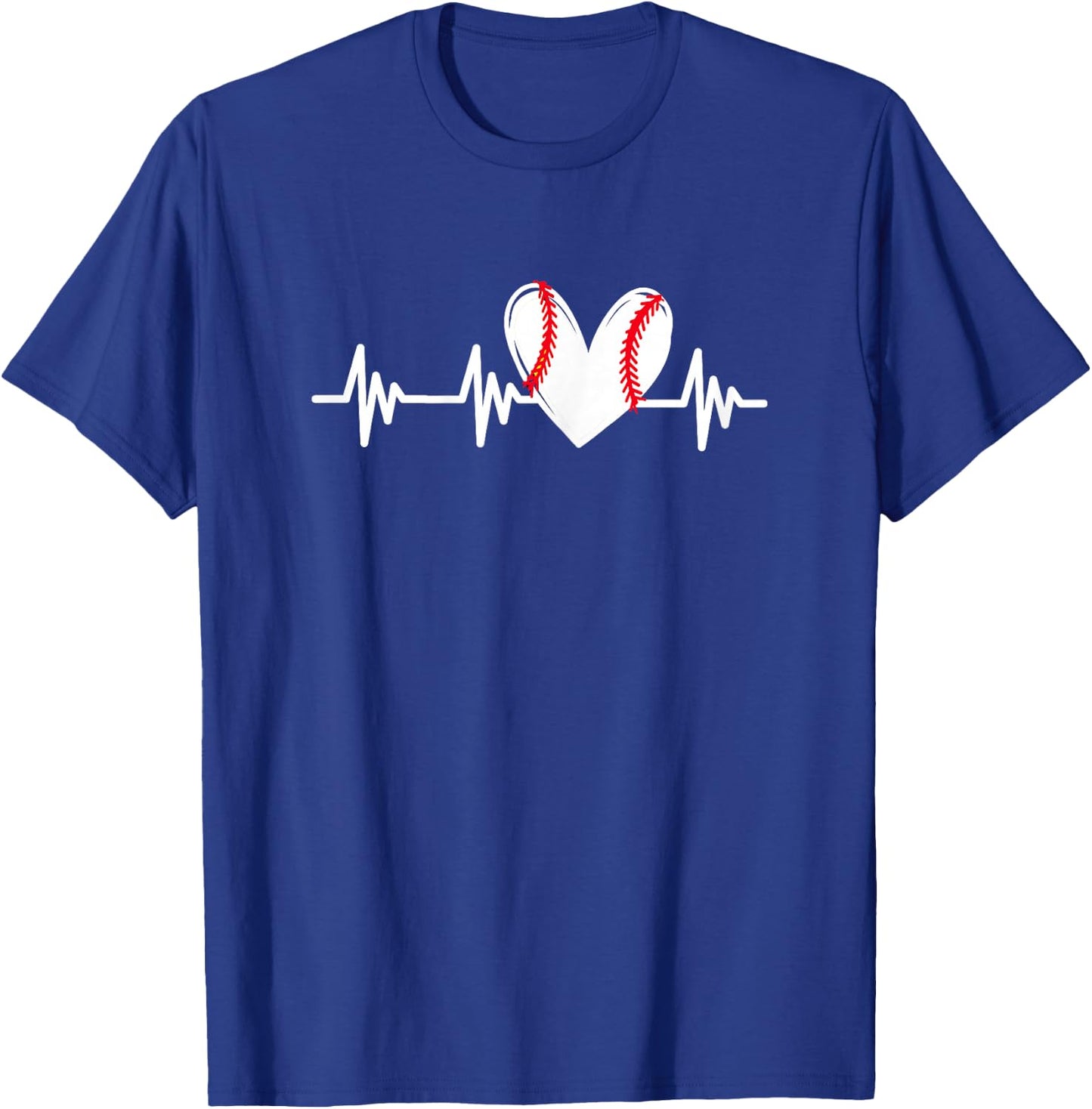 Heart Baseball Heartbeat Love Teens Tween Girls T-Shirt - T-Shirt | Royal