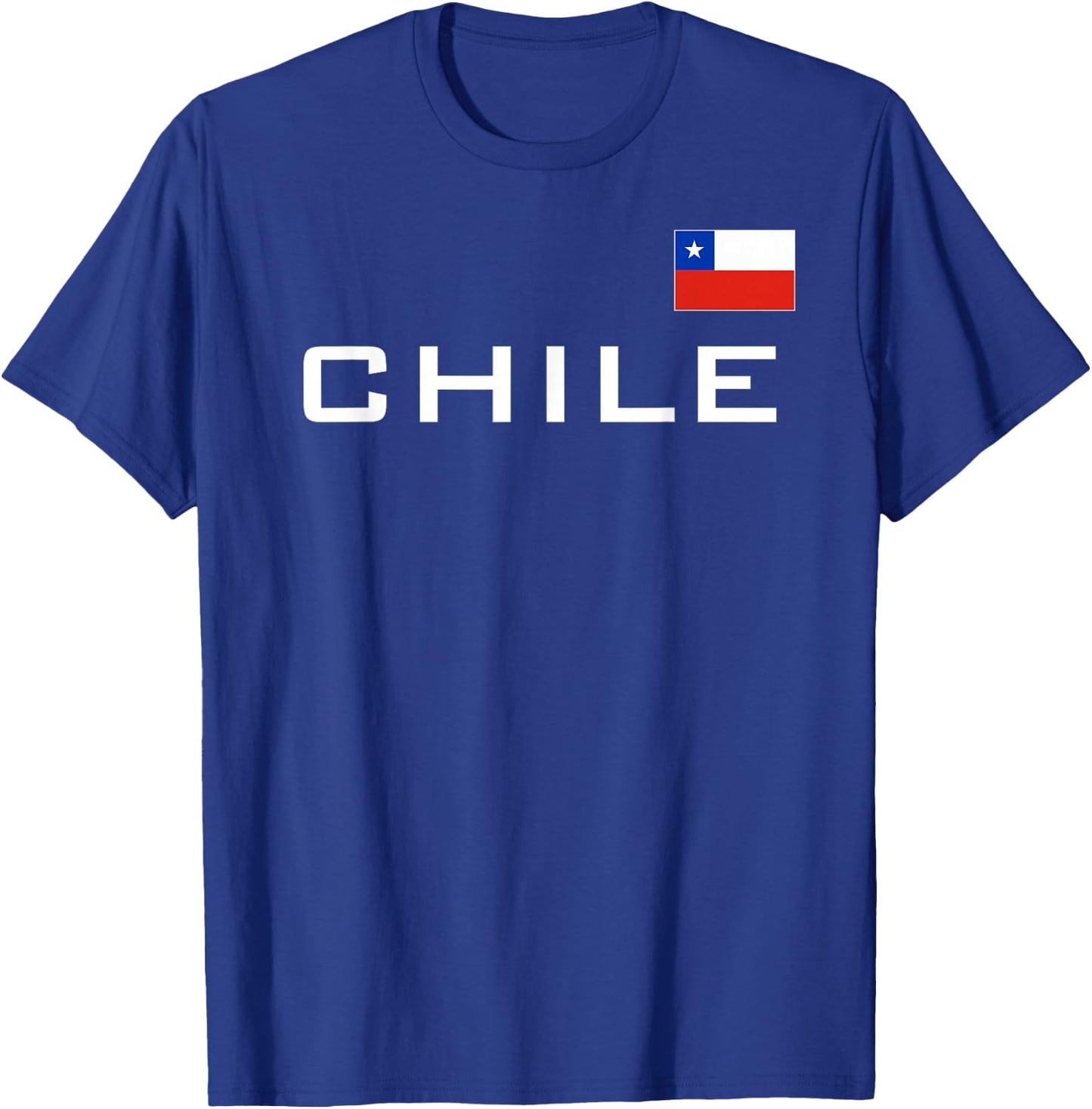 Chile Flag Sports Soccer Football Athletic Jersey Santiago T-Shirt - T-Shirt | Royal