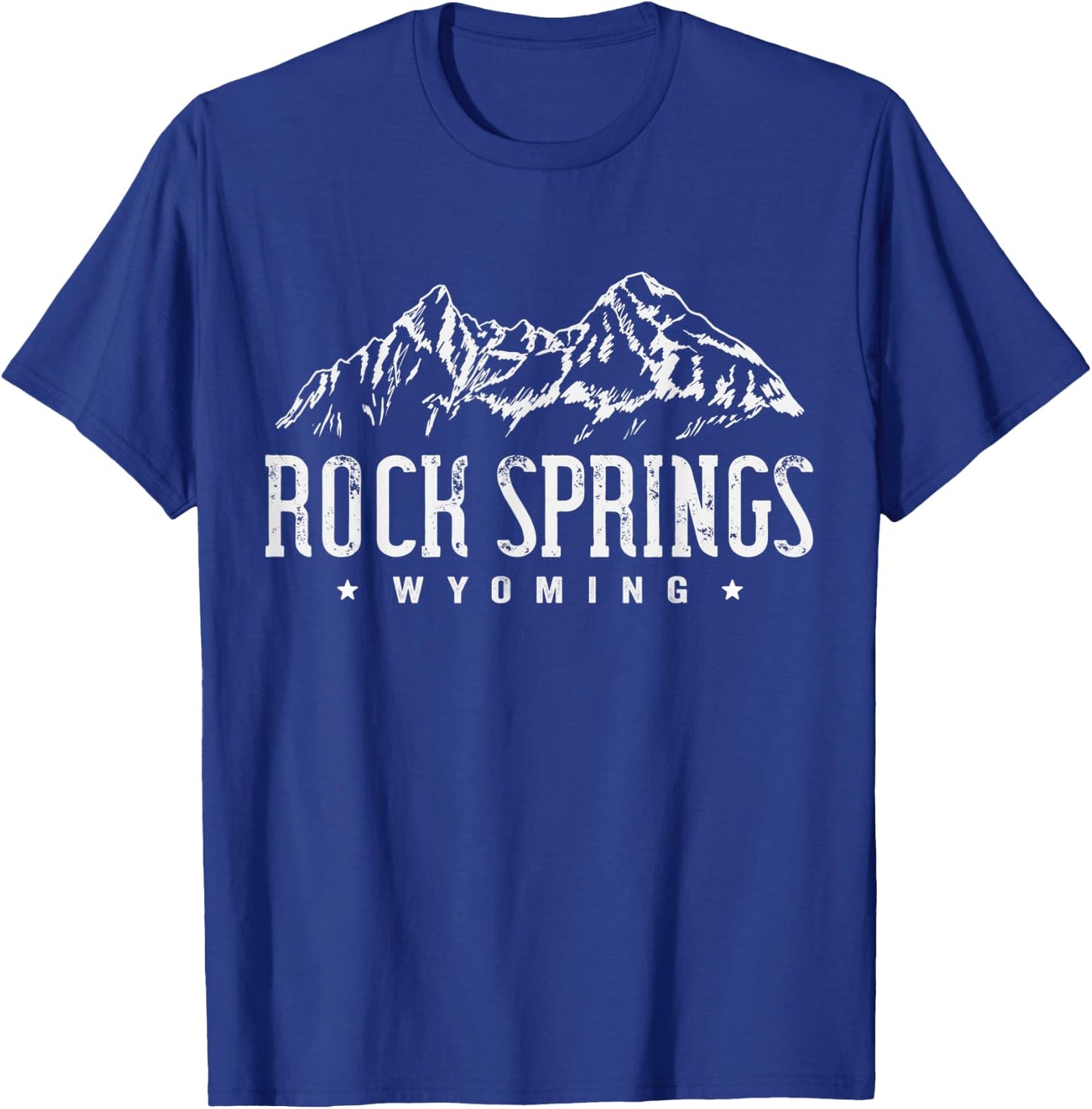 Rock Springs Wyoming Mountain Vintage Men Women T-Shirt - T-Shirt | Royal