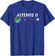 Artemis 2 Route Map SLS Rocket Launch Mission To The Moon T-Shirt - T-Shirt | Royal