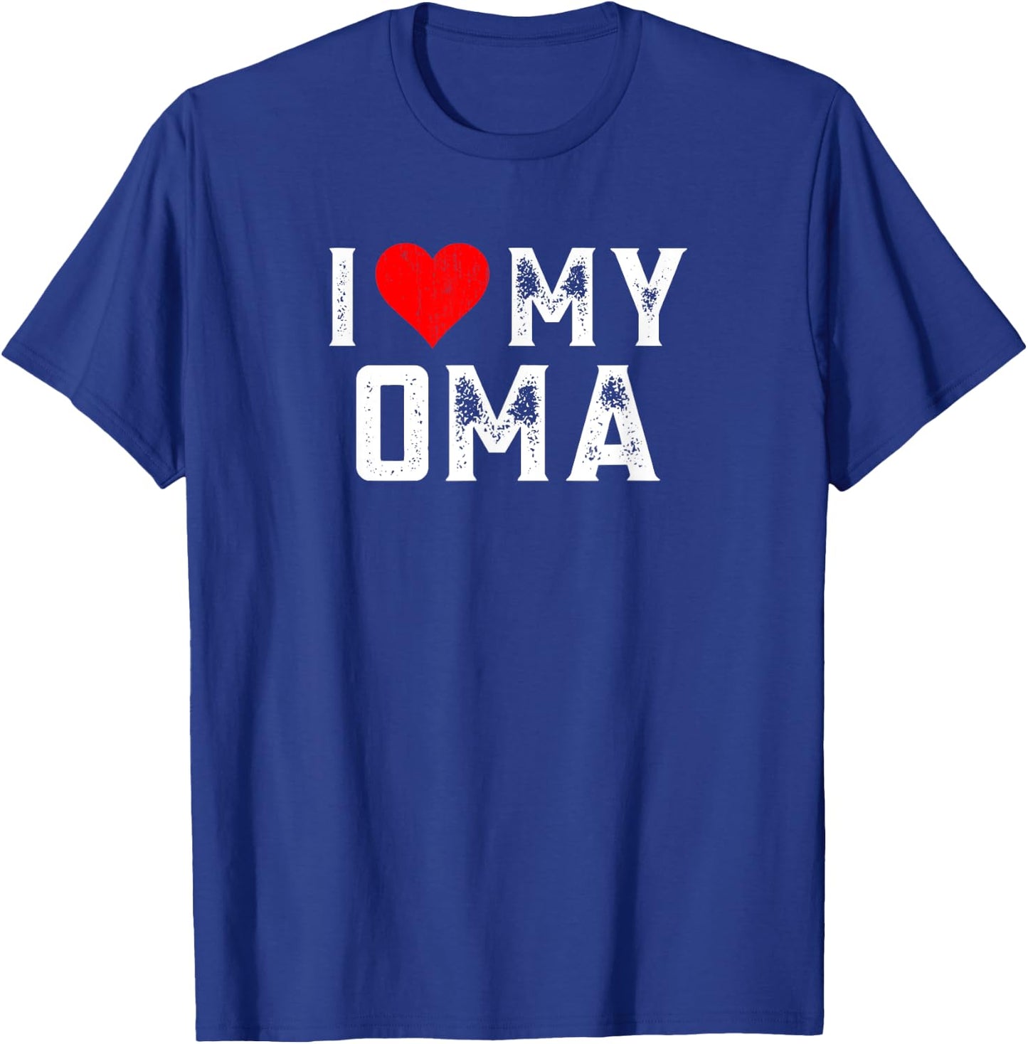 I Love My Oma Family Matching Heart Oma T-Shirt - T-Shirt | Royal
