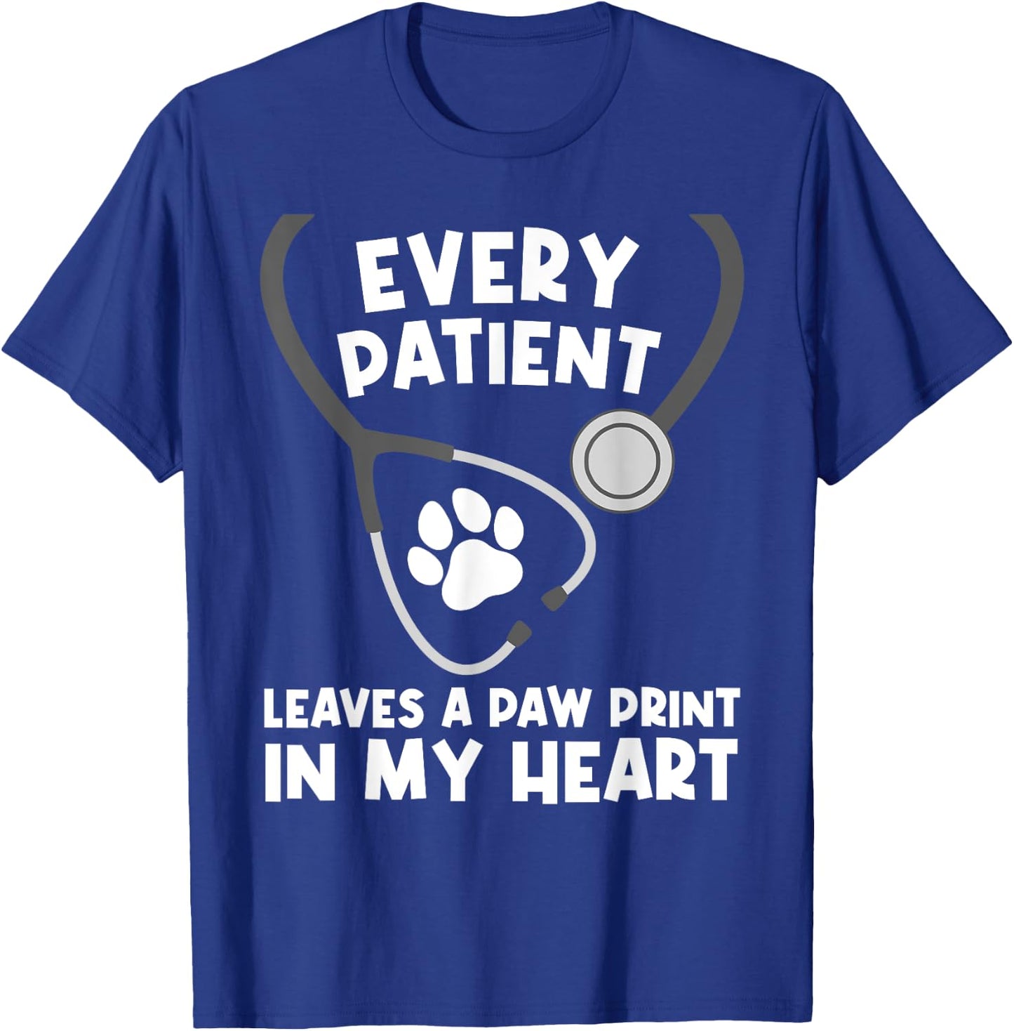 Funny Veterinary Assistant Men Women Paw Vet Technician T-Shirt - T-Shirt | Royal