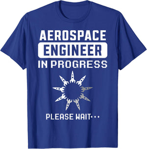 Funny Aerospace Engineer In Progress Rocket Science T-Shirt - T-Shirt | Royal