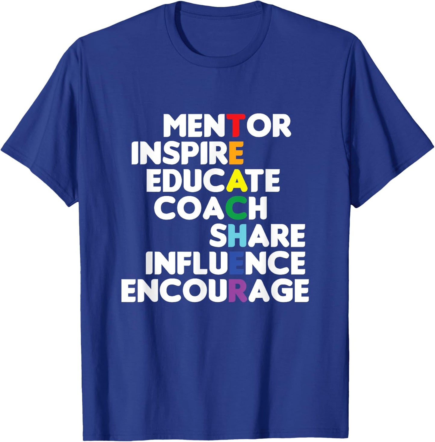 Mentor Educator Teacher Teaching Teachers Coach Educate Gift T-Shirt - T-Shirt | Royal