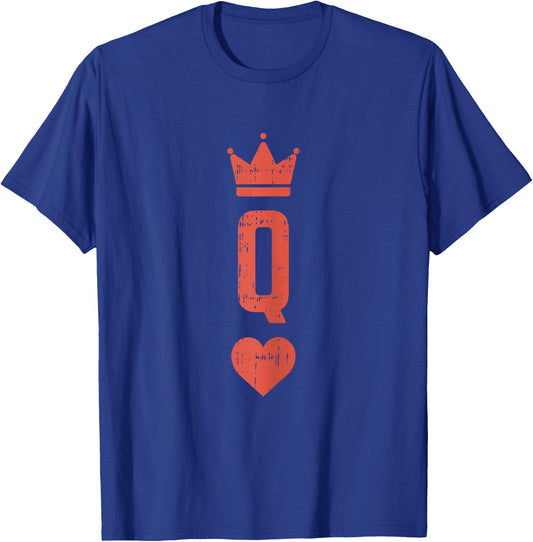 Queen Of Hearts Card Matching Halloween Costume For Couples T-Shirt - T-Shirt | Royal